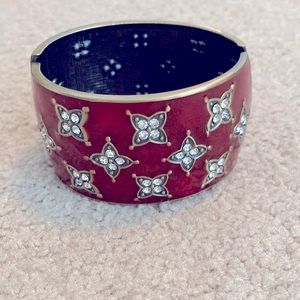 Red Enamel Cuff Bracelet